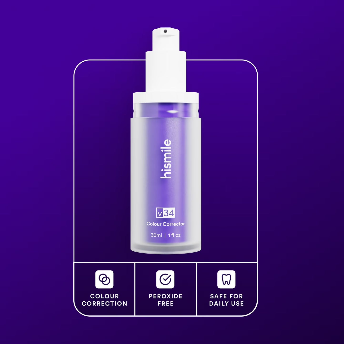 HiSmile V34 Teeth Whitening Purple Toothpaste – Color Corrector for Brighter White Teeth