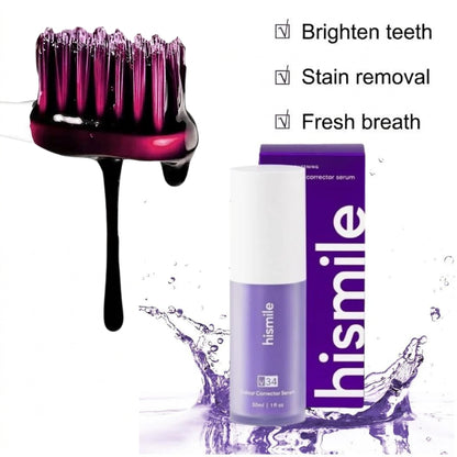 HiSmile V34 Teeth Whitening Purple Toothpaste – Color Corrector for Brighter White Teeth