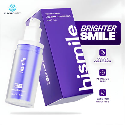 HiSmile V34 Teeth Whitening Purple Toothpaste – Color Corrector for Brighter White Teeth