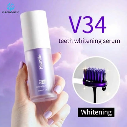 HiSmile V34 Teeth Whitening Purple Toothpaste – Color Corrector for Brighter White Teeth