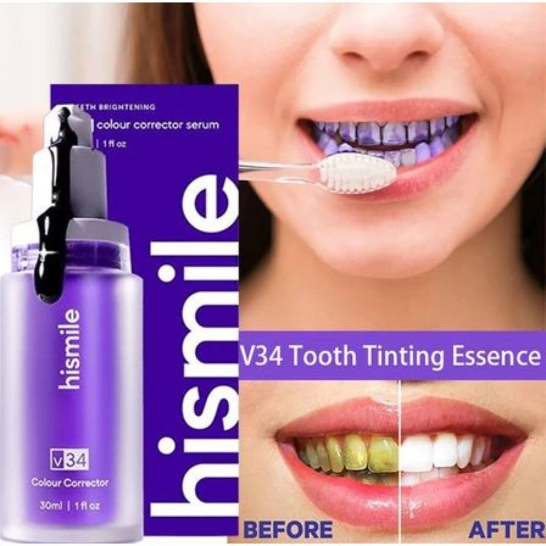 HiSmile V34 Teeth Whitening Purple Toothpaste – Color Corrector for Brighter White Teeth