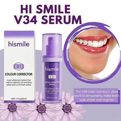 HiSmile V34 Teeth Whitening Purple Toothpaste – Color Corrector for Brighter White Teeth