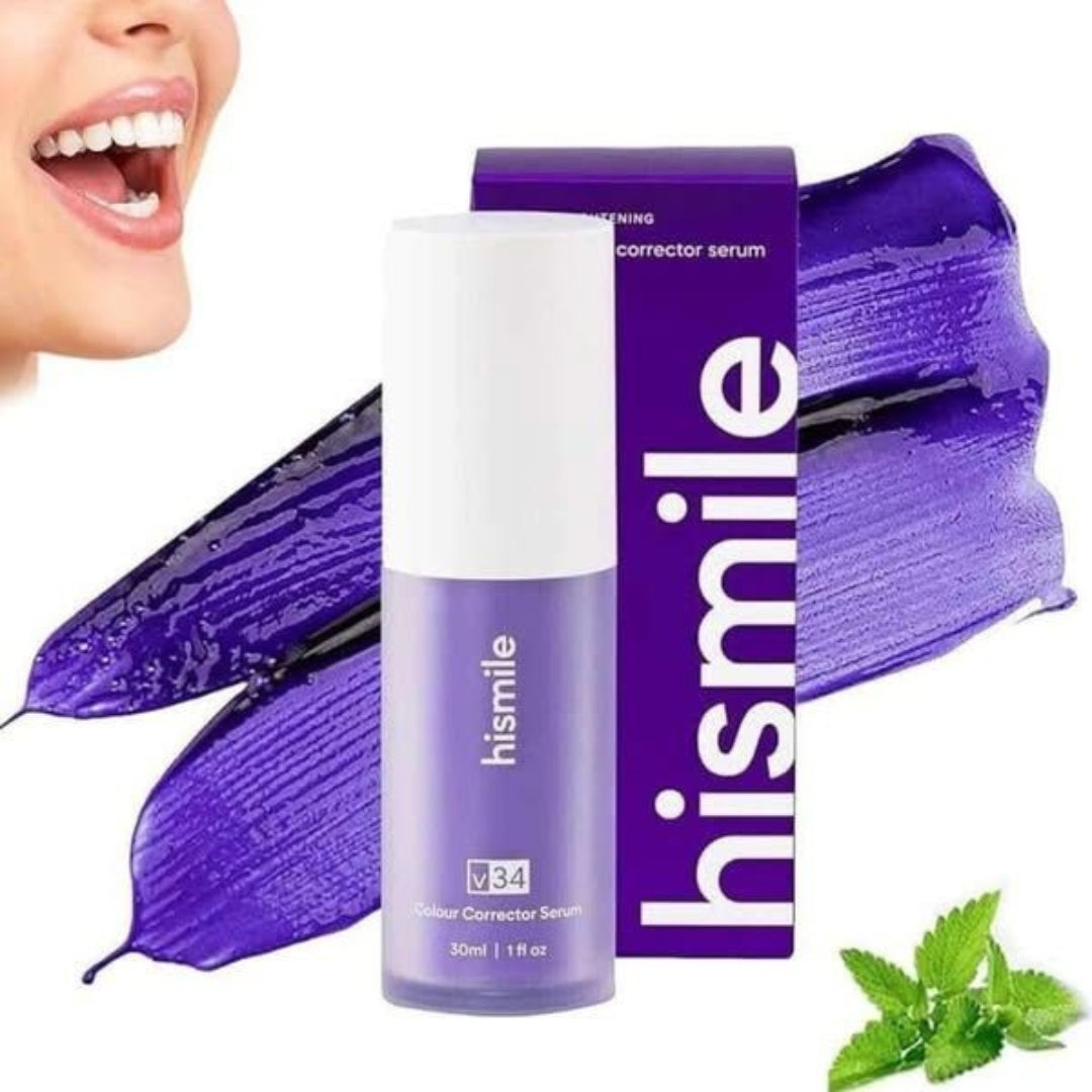 HiSmile V34 Teeth Whitening Purple Toothpaste – Color Corrector for Brighter White Teeth