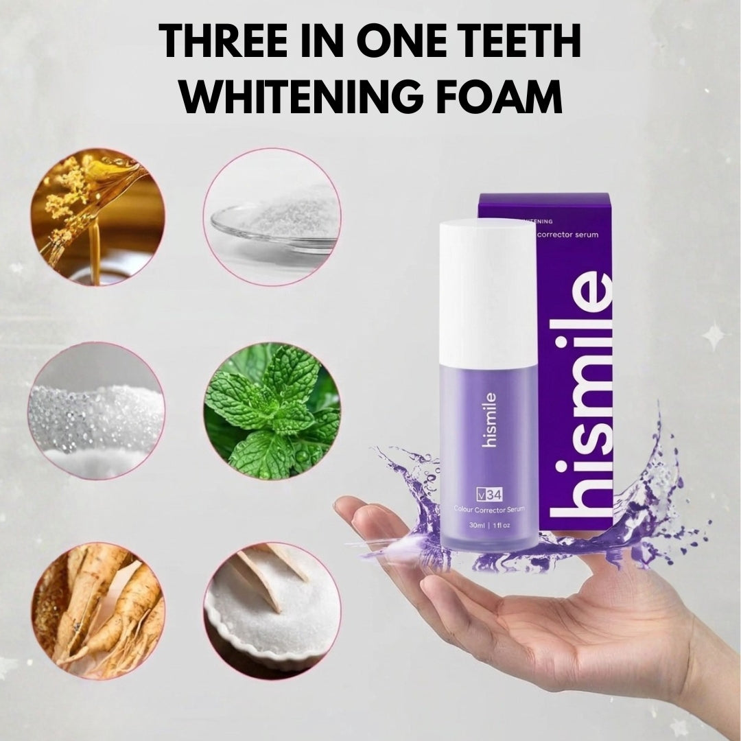 HiSmile V34 Teeth Whitening Purple Toothpaste – Color Corrector for Brighter White Teeth