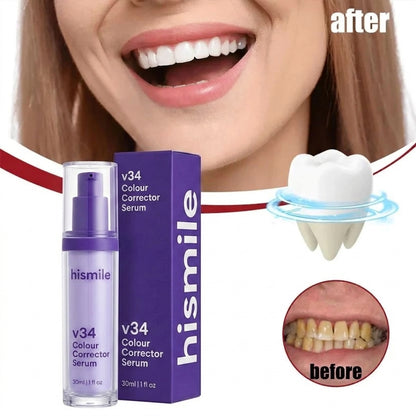 HiSmile V34 Teeth Whitening Purple Toothpaste – Color Corrector for Brighter White Teeth