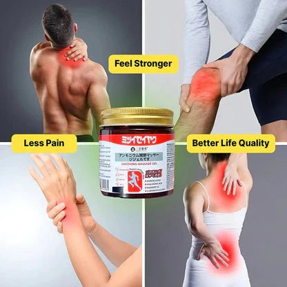 Japanese Soothing Massage Gel for Neck, Shoulder & Back Pain Relief – Muscle Relaxing Gel